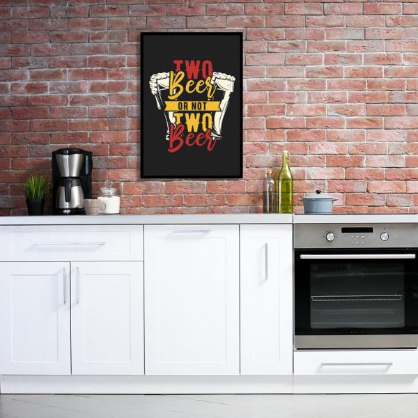 plakat do kuchni z przewagą kolor żółtego i czerwonego