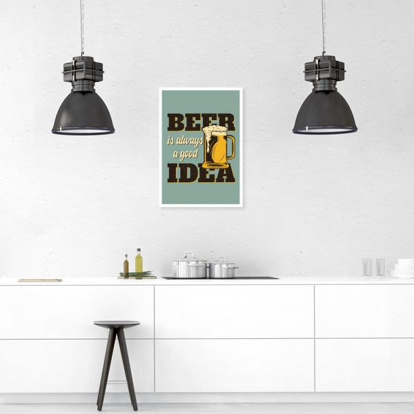 plakat z motywem piwa do kuchni