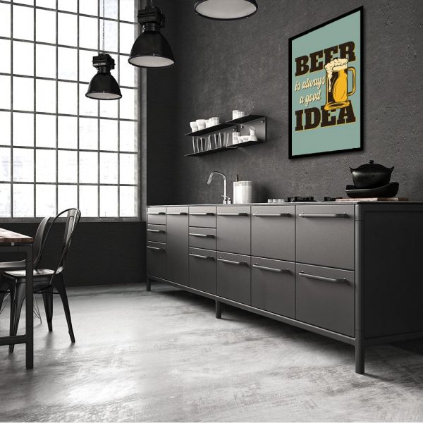 plakat z motywem piwa na ścianę do kuchni