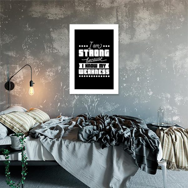 plakat z napisem do sypialni