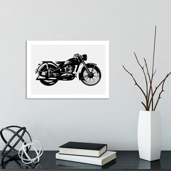 plakat z motywem motocyklu do salonu