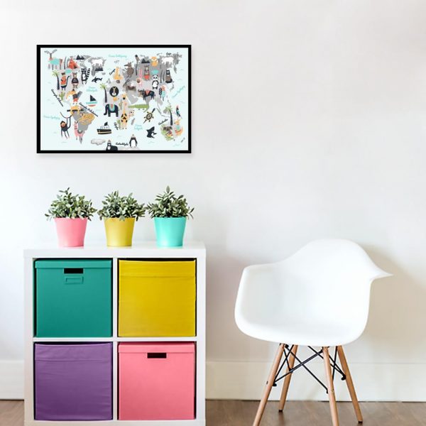 plakat do pokoju ze zwierzętami