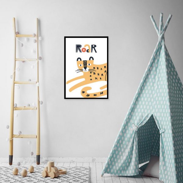 plakat z tygrysem na ścianę pokoju dziecka