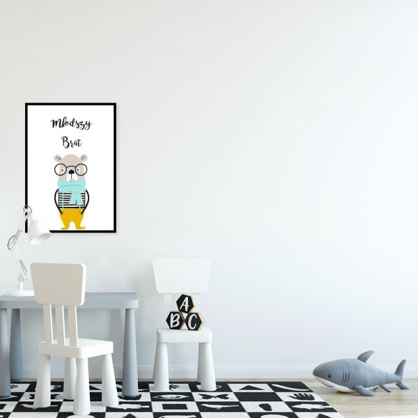 plakat z misiem na ścianę do pokoju dziecka