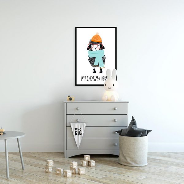 plakat z motywem owieczki w okularach