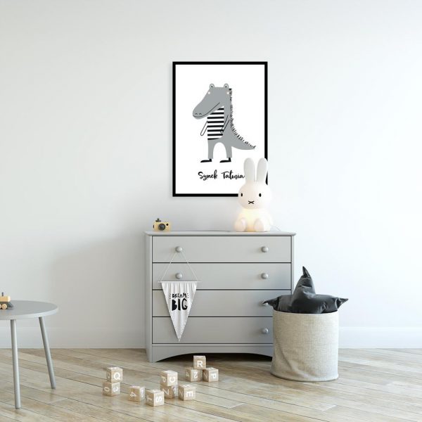 plakat z krokodylem na ścianę pokoju dziecka