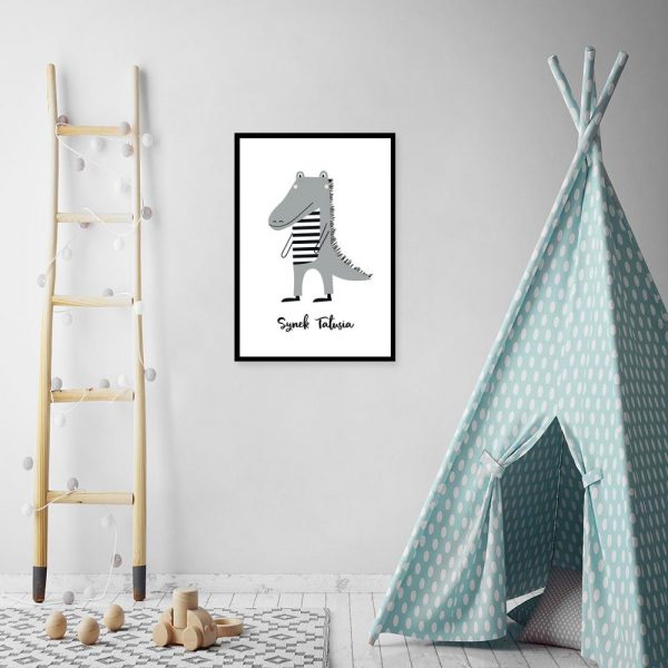 plakat z motywem krokodyla do pokoju dziecka