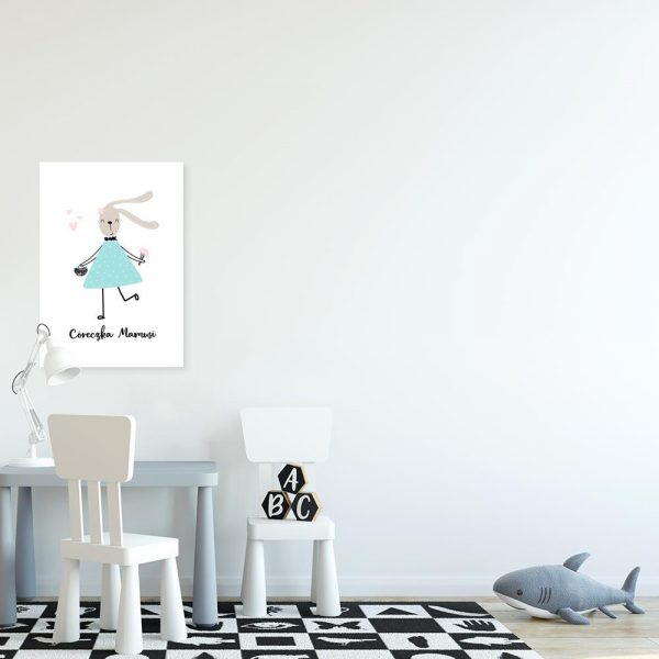 plakat z motywem królika do pokoju dziecka