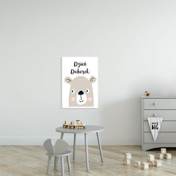 plakat z zabawnym napisem na ścianę pokoju dziecka