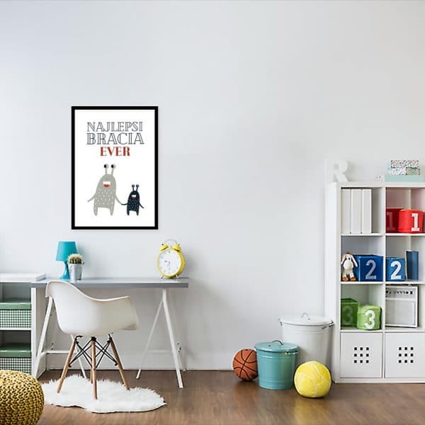 plakat z śmiesznymi kosmitami do pokoju dziecka