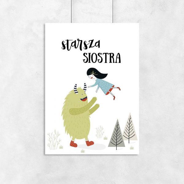 plakat z motywem dziewczynki