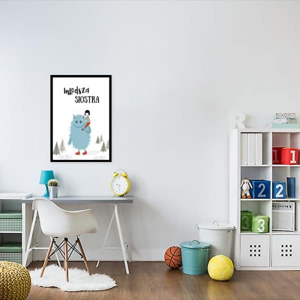 plakat z dziewczynką do pokoju dziecka