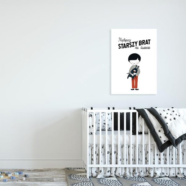 plakat z uroczym kosmitą do pokoju dziecka