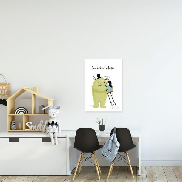 plakat napisem córeczka tatusia do pokoju dziecka