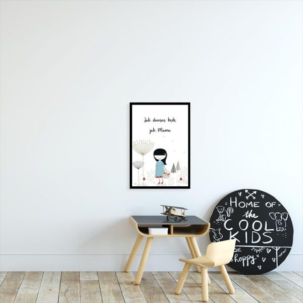 uroczy plakat z dziewczynką do pokoju dziecka
