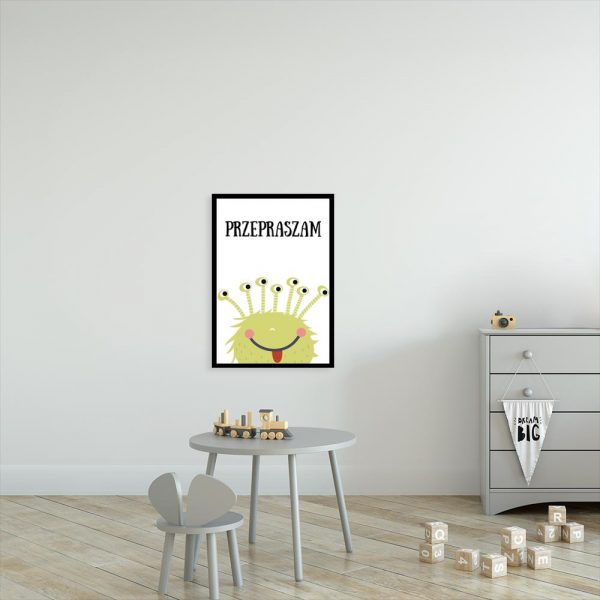 plakat z wielookim stworkiem do pokoju dziecka