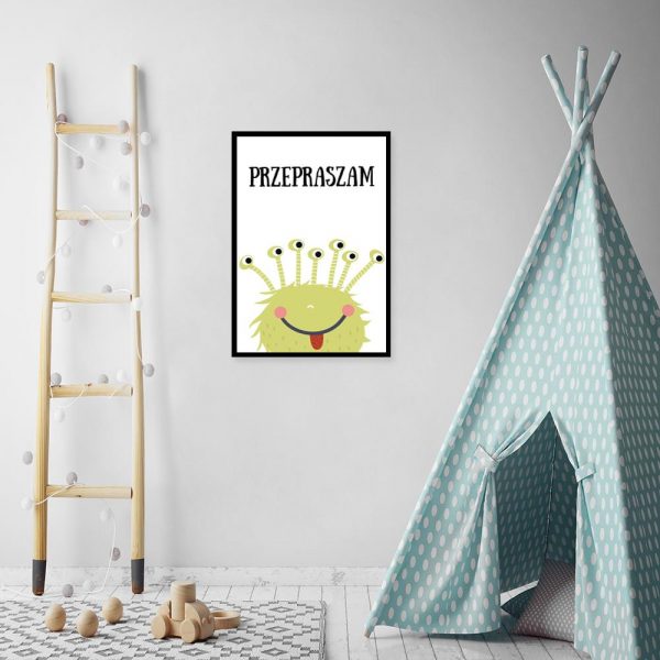 plakat z motywem potworka do pokoju dziecka