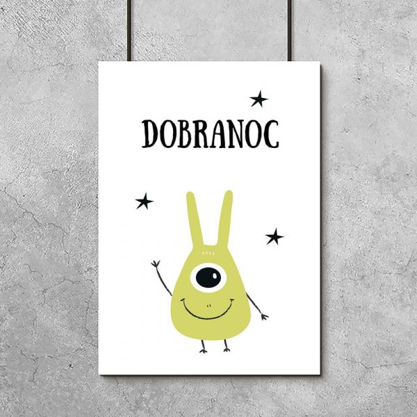 plakat z napisem dobranoc
