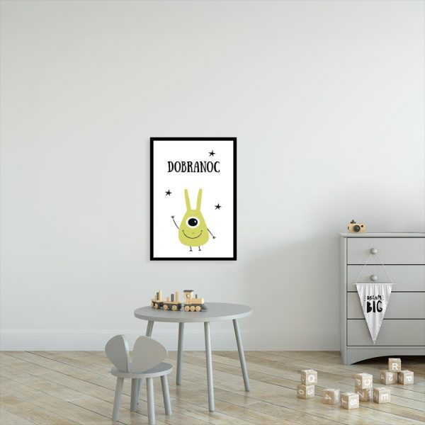 plakat z napisem dobranoc do pokoju dziecka