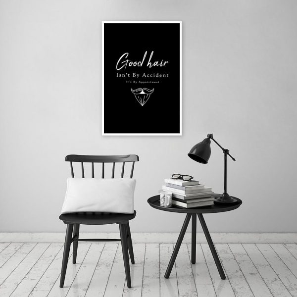 plakat z napisem do salonu barberskiego