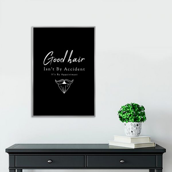 plakat z napisem dla barbera