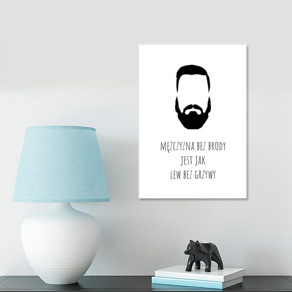 plakat do salonu barberskiego z napisem