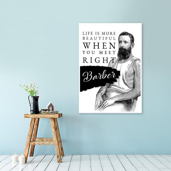 plakat z motywem napisu dla barbera