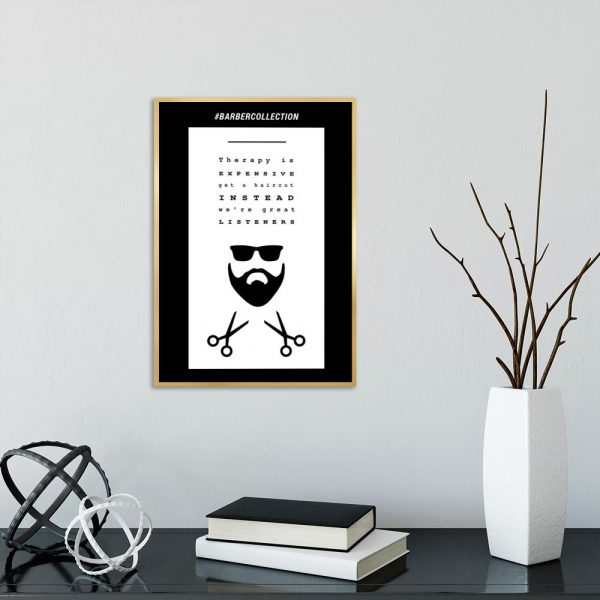 plakat z motywem brody do salonu barberskiego