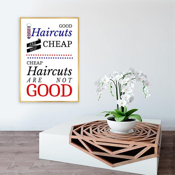 plakat z motywem napisu dla barbera