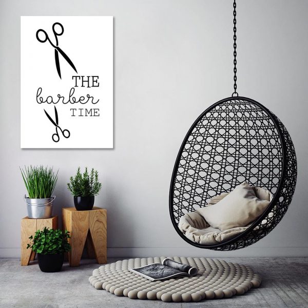 plakat z motywem nożyczek dla barbera