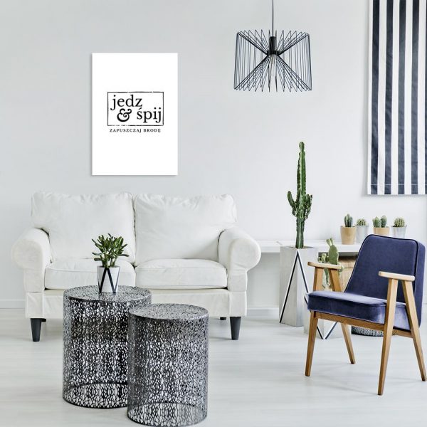 plakat czarno-biały do salonu barberskiego