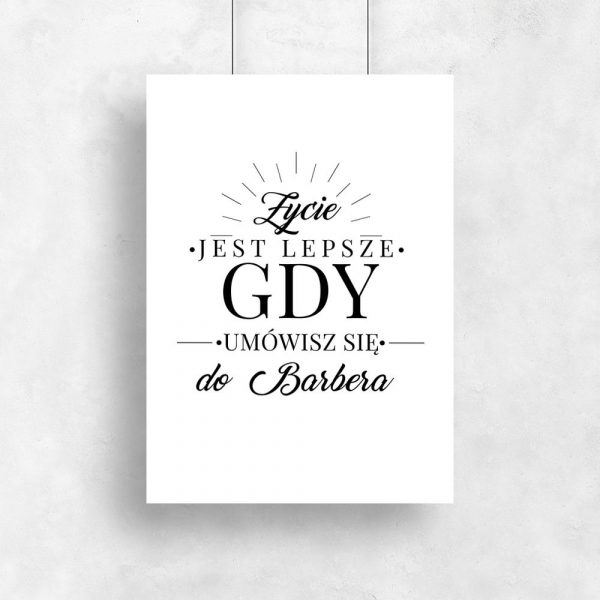 plakat do salonu barberskiego