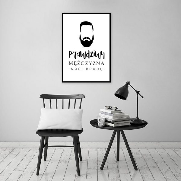 plakat z motywem napisu do salonu barberskiego