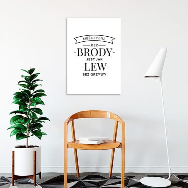 plakat z napisem do salonu barberskiego