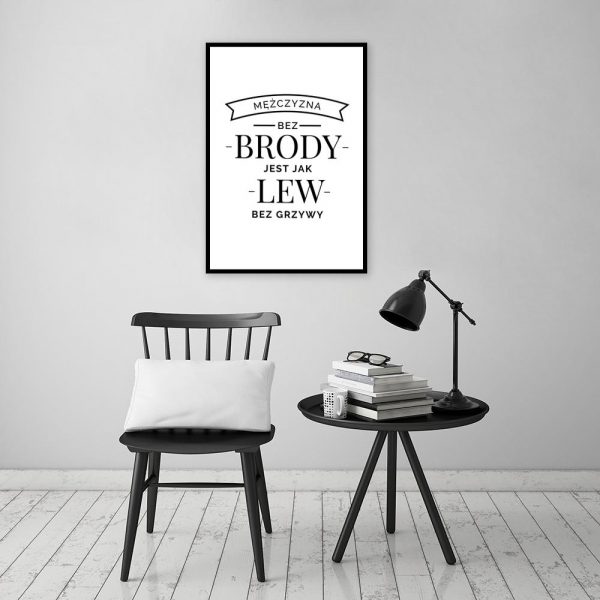 plakat dla barbera z napisem Zmieniam chłopców w mężczyzn