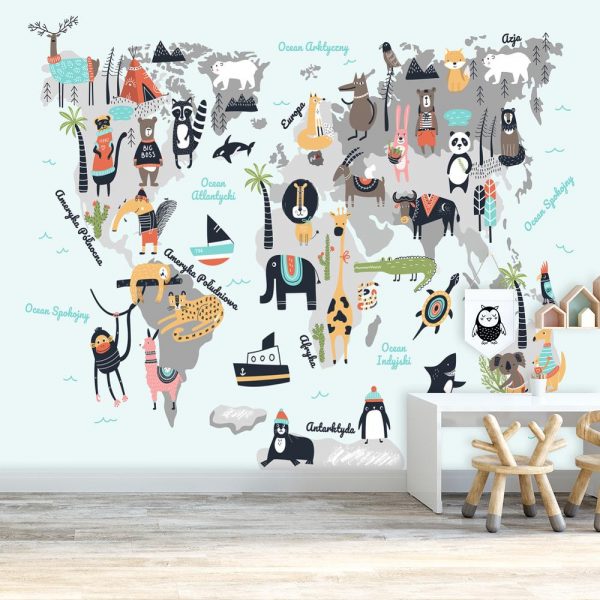 fototapeta z kolorowymi zwierzętami