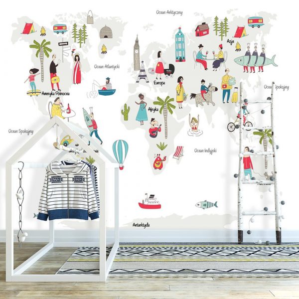 fototapeta z kolorowymi postaciami do pokoju dziecka