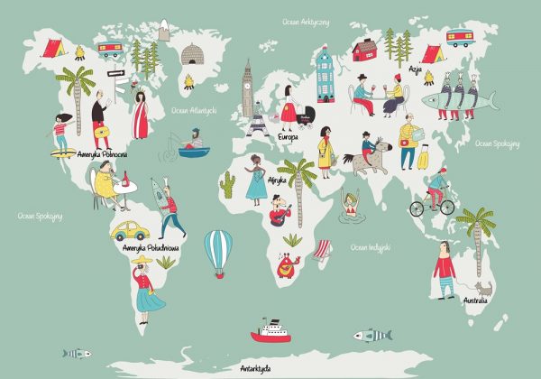 fototapeta o walorach edukacyjnych do pokoju dziecka