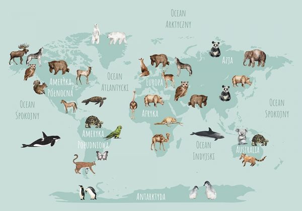 fototapeta z motywem zwierząt do pokoju dziecka