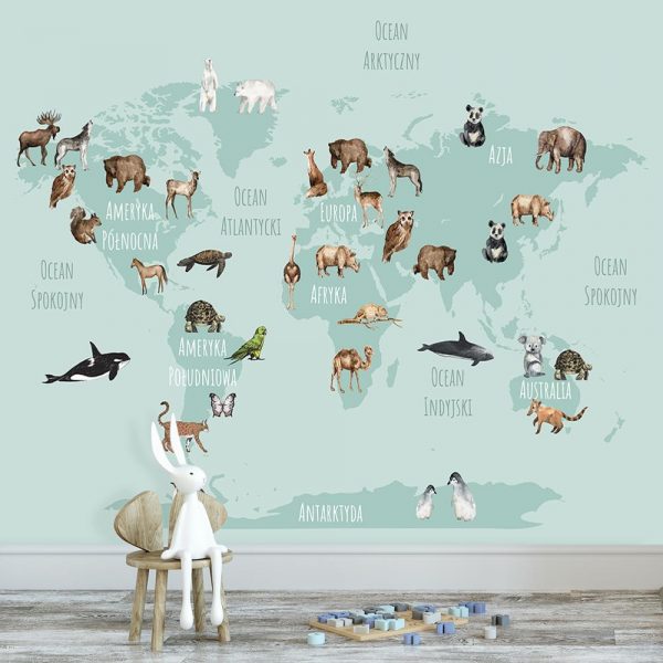 fototapeta ze zwierzętami do pokoju dziecka