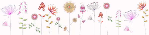 fototapeta z uroczym wzorem do kuchni