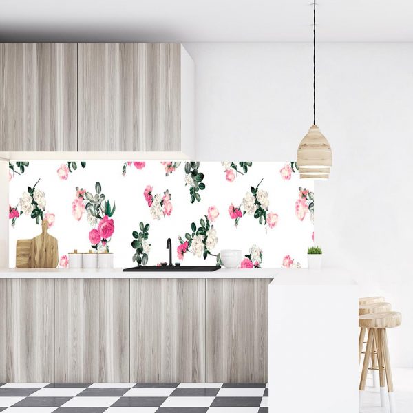 fototapeta kuchenna z kwiatami