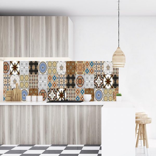 fototapeta kuchenna z ciekawym wzorem