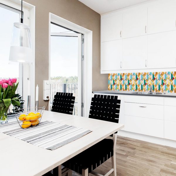 fototapeta z geometrycznym wzorem do kuchni