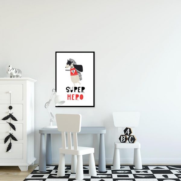 plakat z jeżem do pokoju dziecka