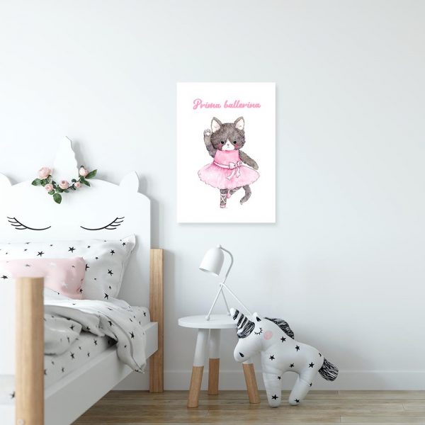 obraz z motywem kota do pokoju dziecka