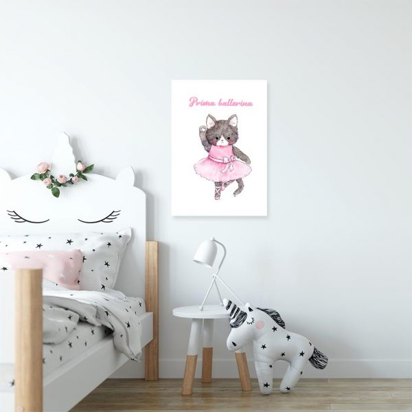 plakat dziecięcy z napisem Prima ballerina