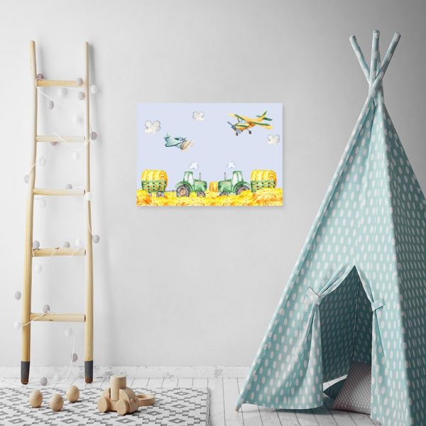 obraz z motywem samolotów