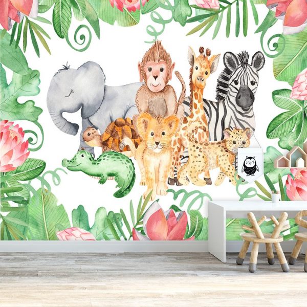 fototapeta do pokoju dziecka z motywem zwierząt