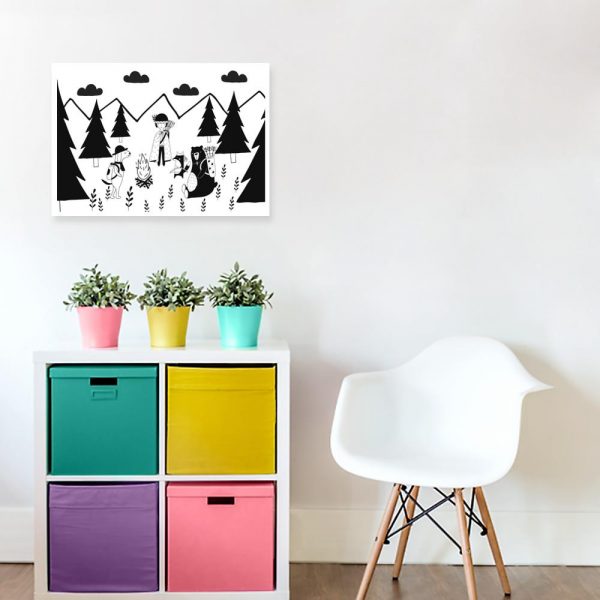 plakat na ścianę do pokoju dziecka ze zwierzętami